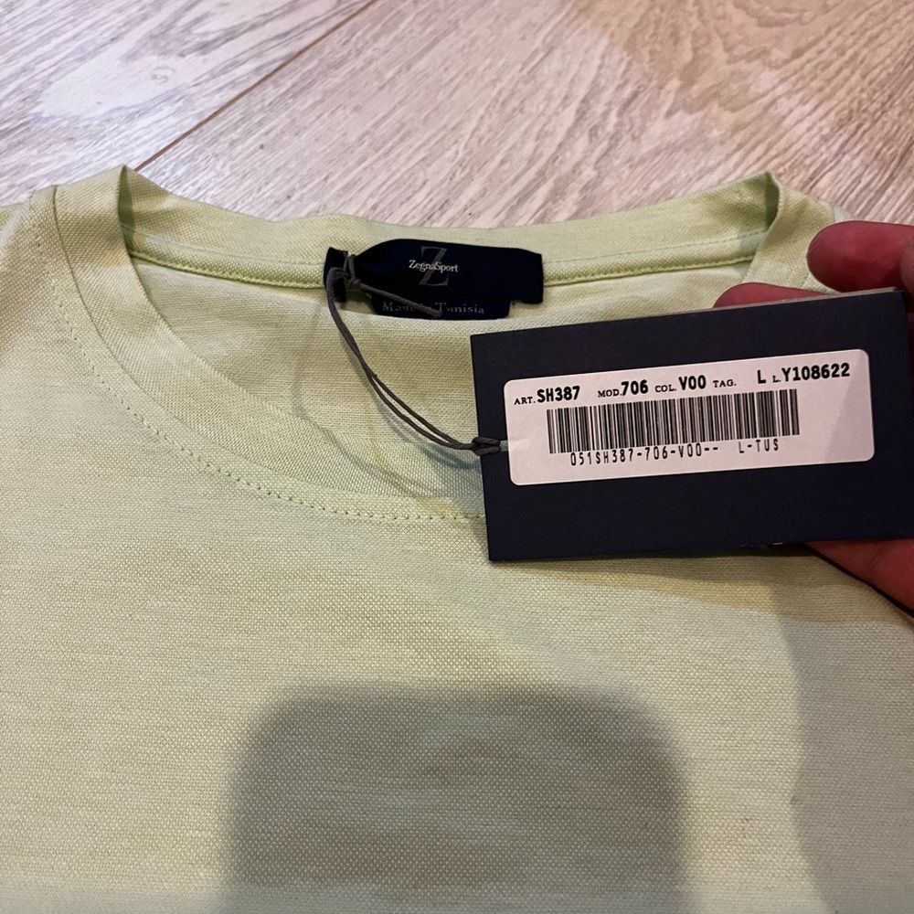 Zegna T-shirt Mens Green Large